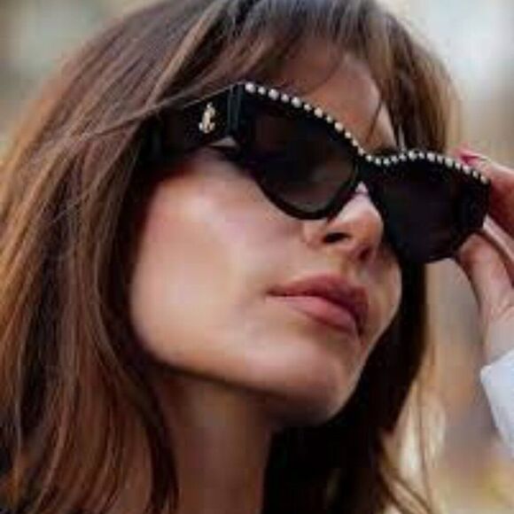Jimmy Choo Women Sunglasses Black Grey Gradient Cat Eye SONJA/G/S 0807 BRAND NEW main image 6